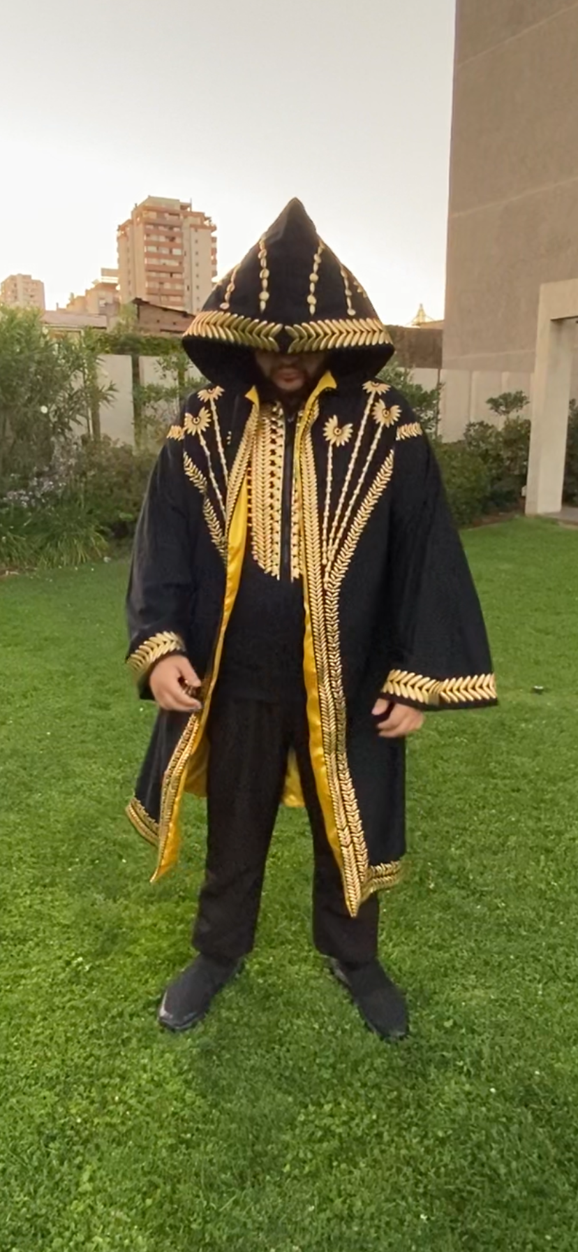 The Weeknd Golden Tunic Cape Cloak Gown Robe