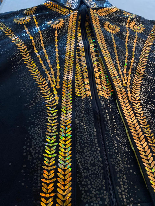 The Weeknd SPARKLE Golden Tunic Cape Cloak Gown Robe