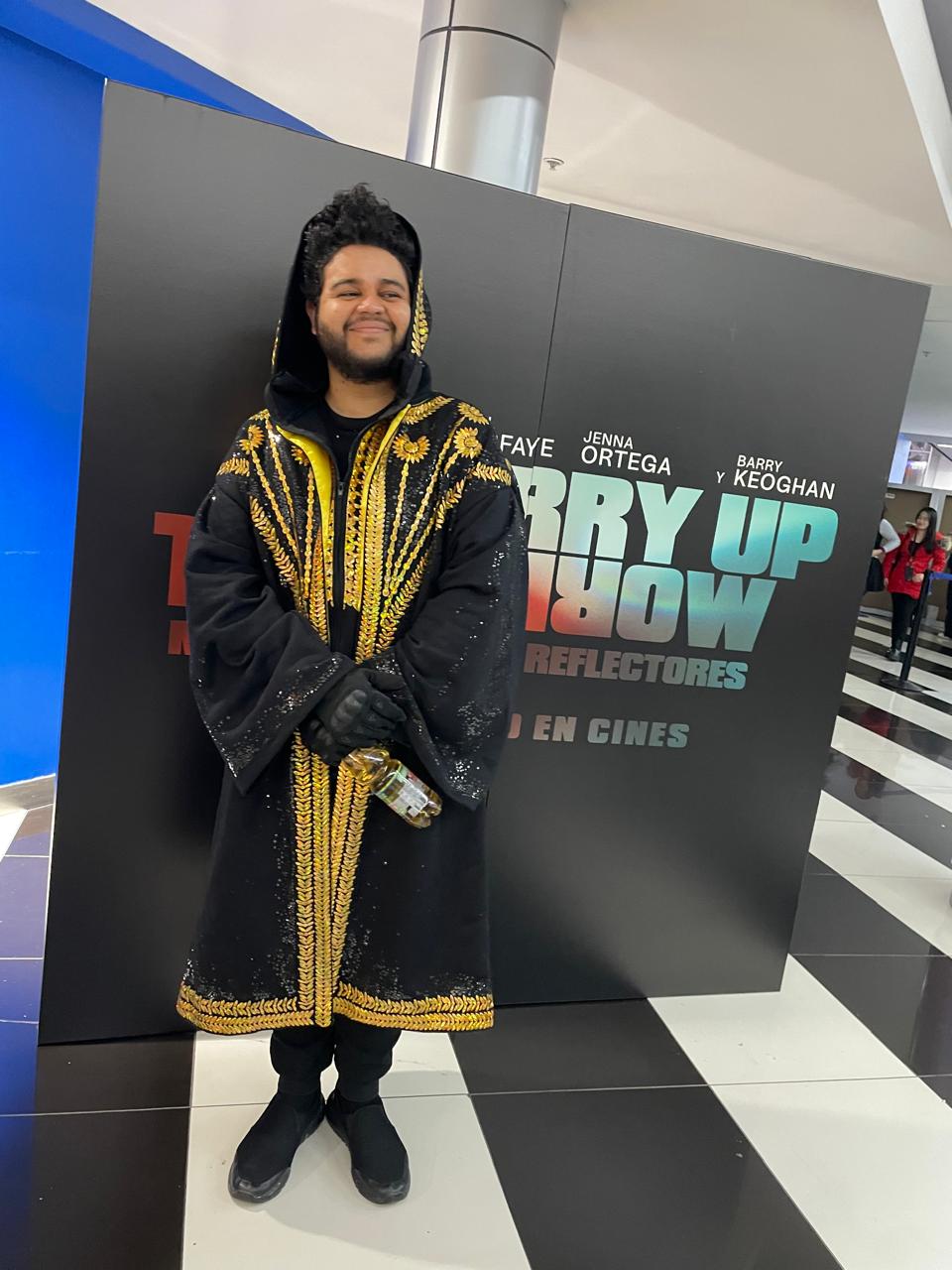 The Weeknd SPARKLE Golden Tunic Cape Cloak Gown Robe