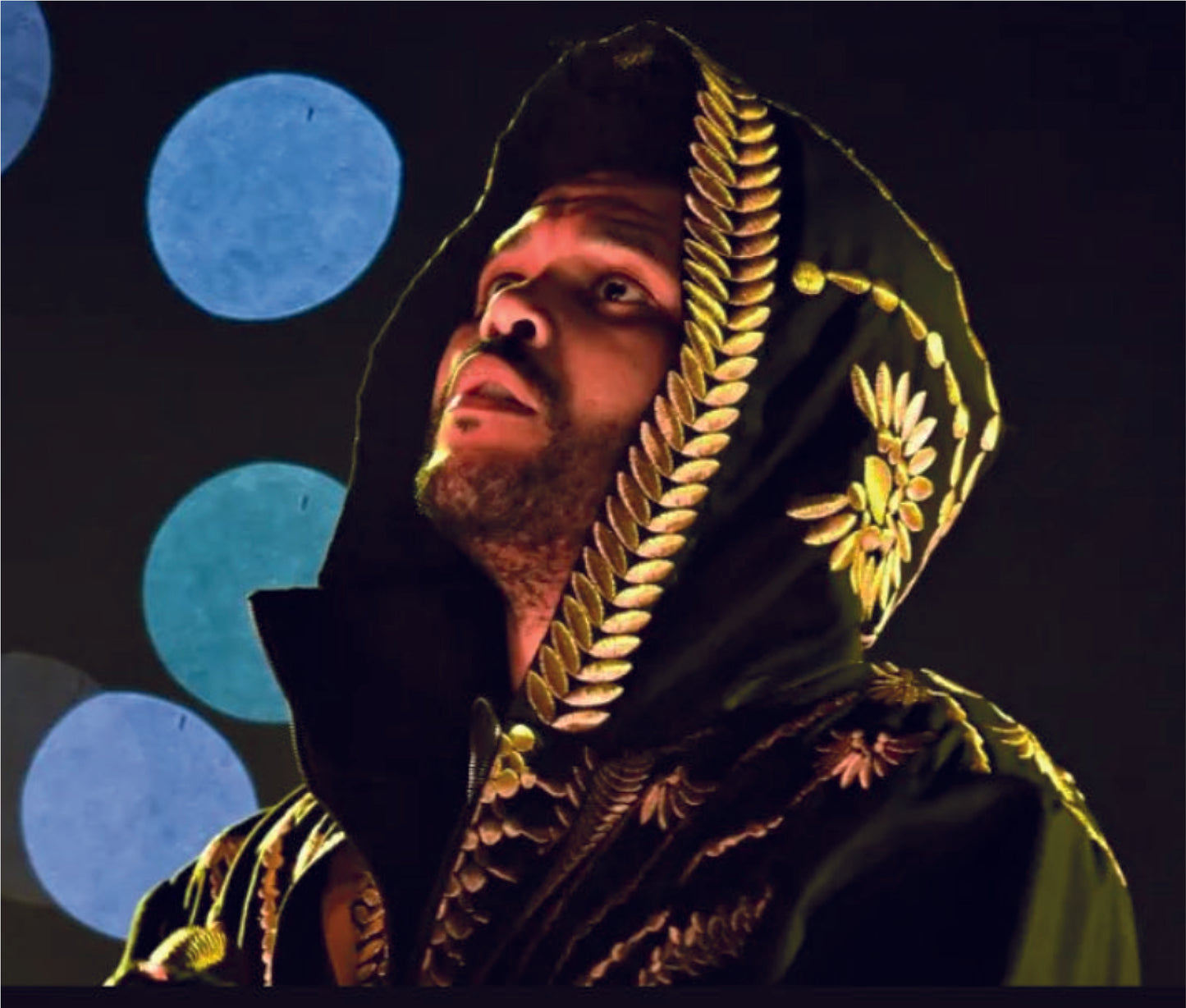 The Weeknd Golden Tunic Cape Cloak Gown Robe